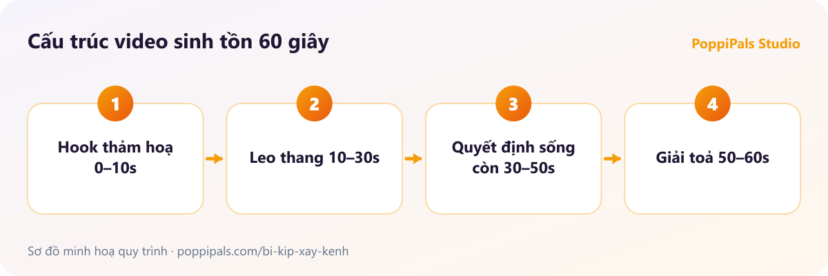 Cấu trúc video sinh tồn 60 giây