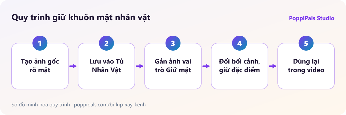 Quy trình giữ khuôn mặt nhân vật