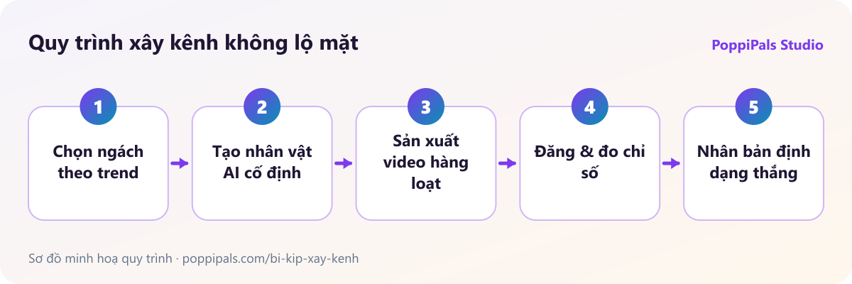 Quy trình xây kênh không lộ mặt