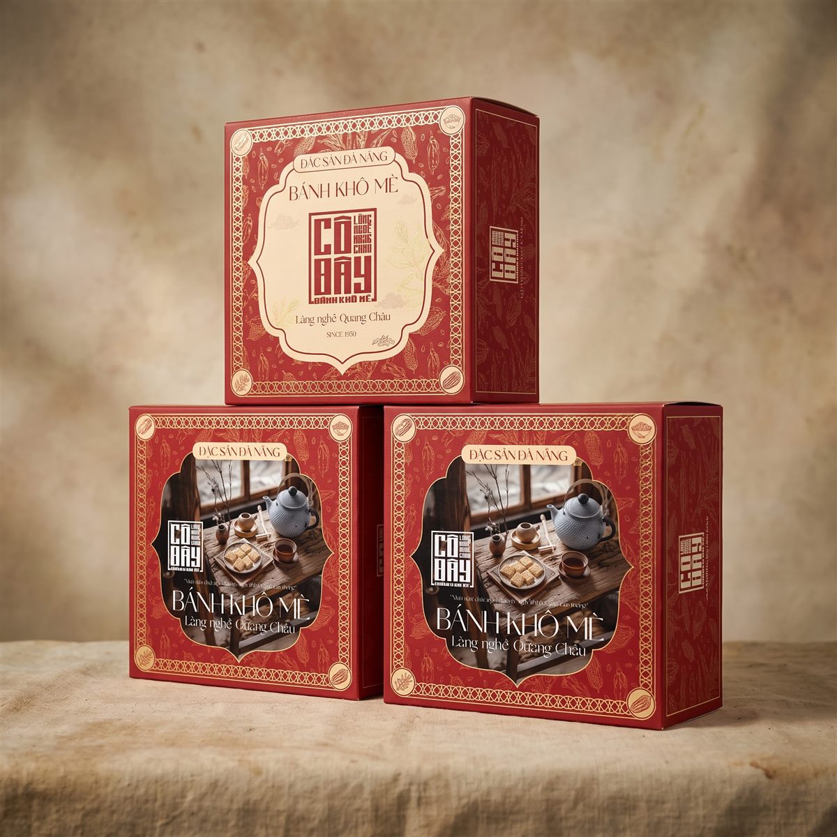 Bánh khô mè hộp nhỏ Cô Đây 200g