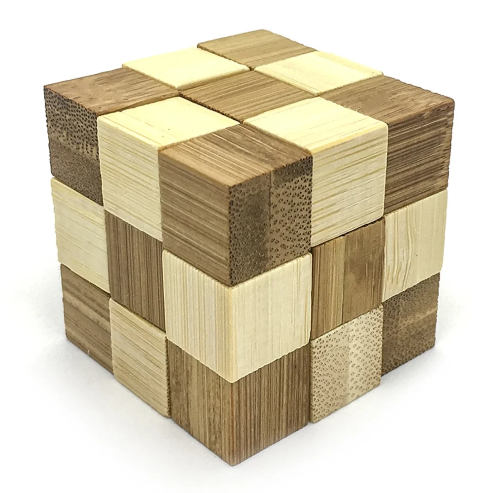 PicassoTiles 8-Style Wooden Burr Cube Puzzle Brain Teaser Educational Toy Set - Image 2