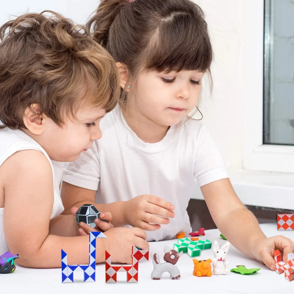 Sensory Fidget Snake Cube Twist Puzzle (Pack of 10) - Image 2