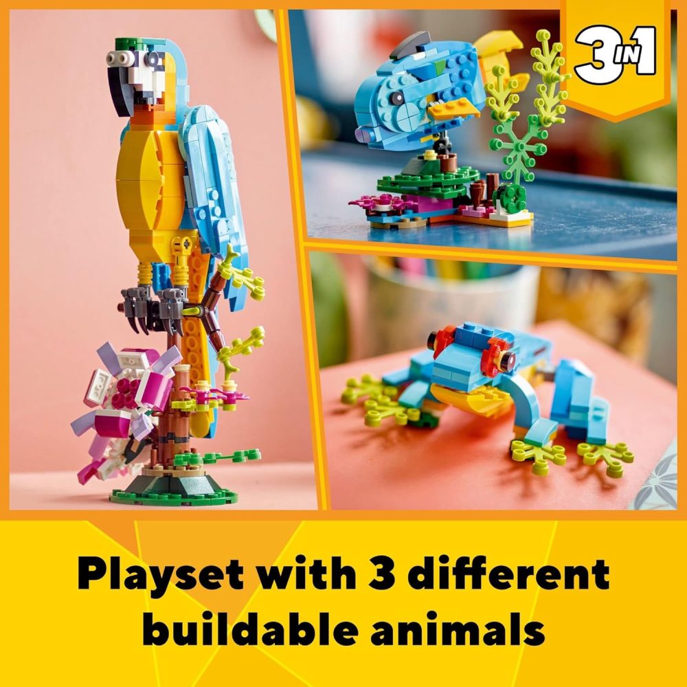 LEGO Creator 3in1 Exotic Parrot - Fun Jungle Animal Set - Image 2