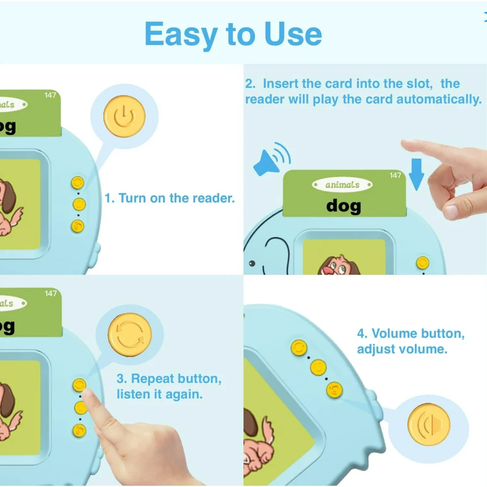 Talking Flash Cards – Interactive Speech Therapy & Montessori Educational Toy - Image 2