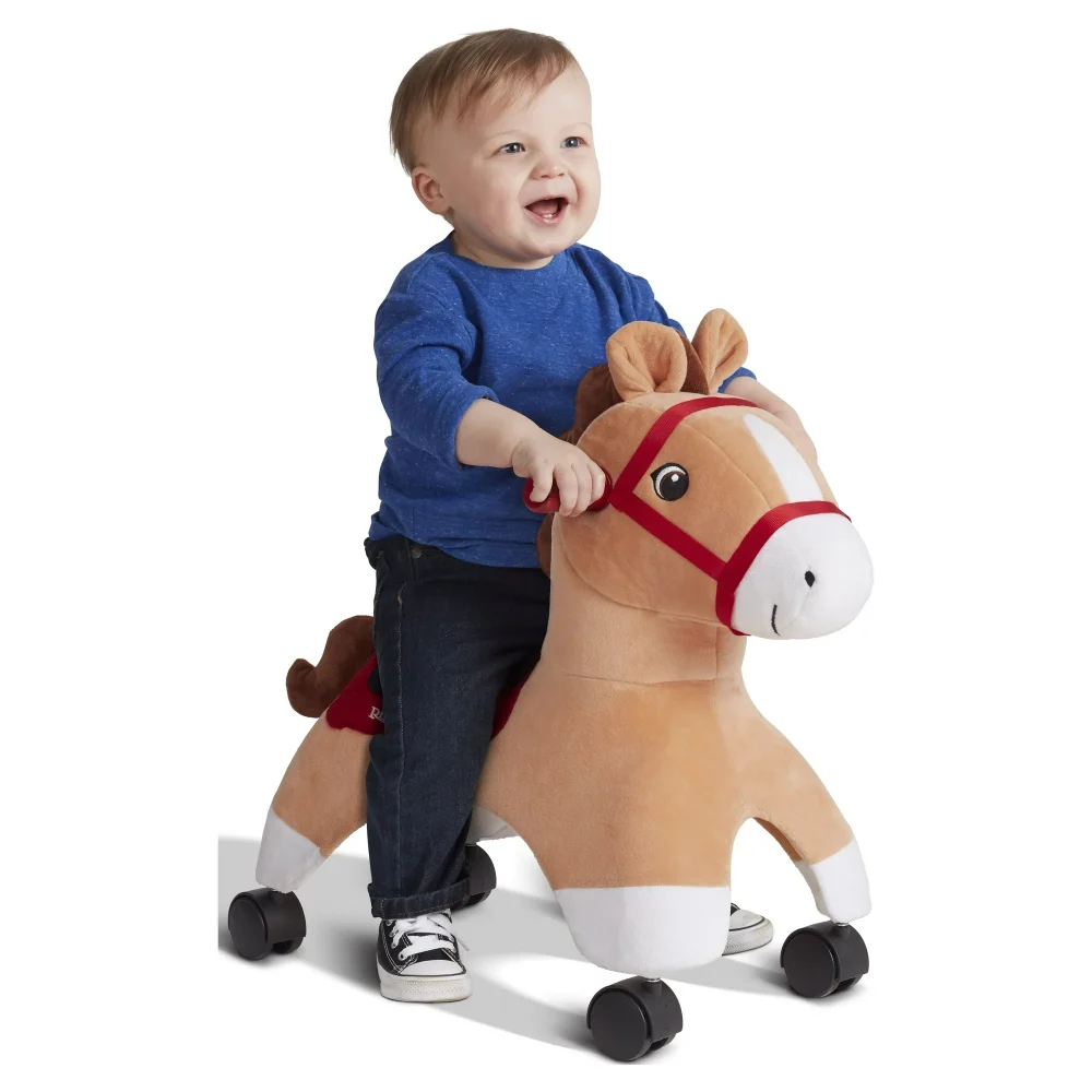 Radio Flyer Boots: Rolling Pony, Plush Caster Ride-On Horse for Kids - Image 5