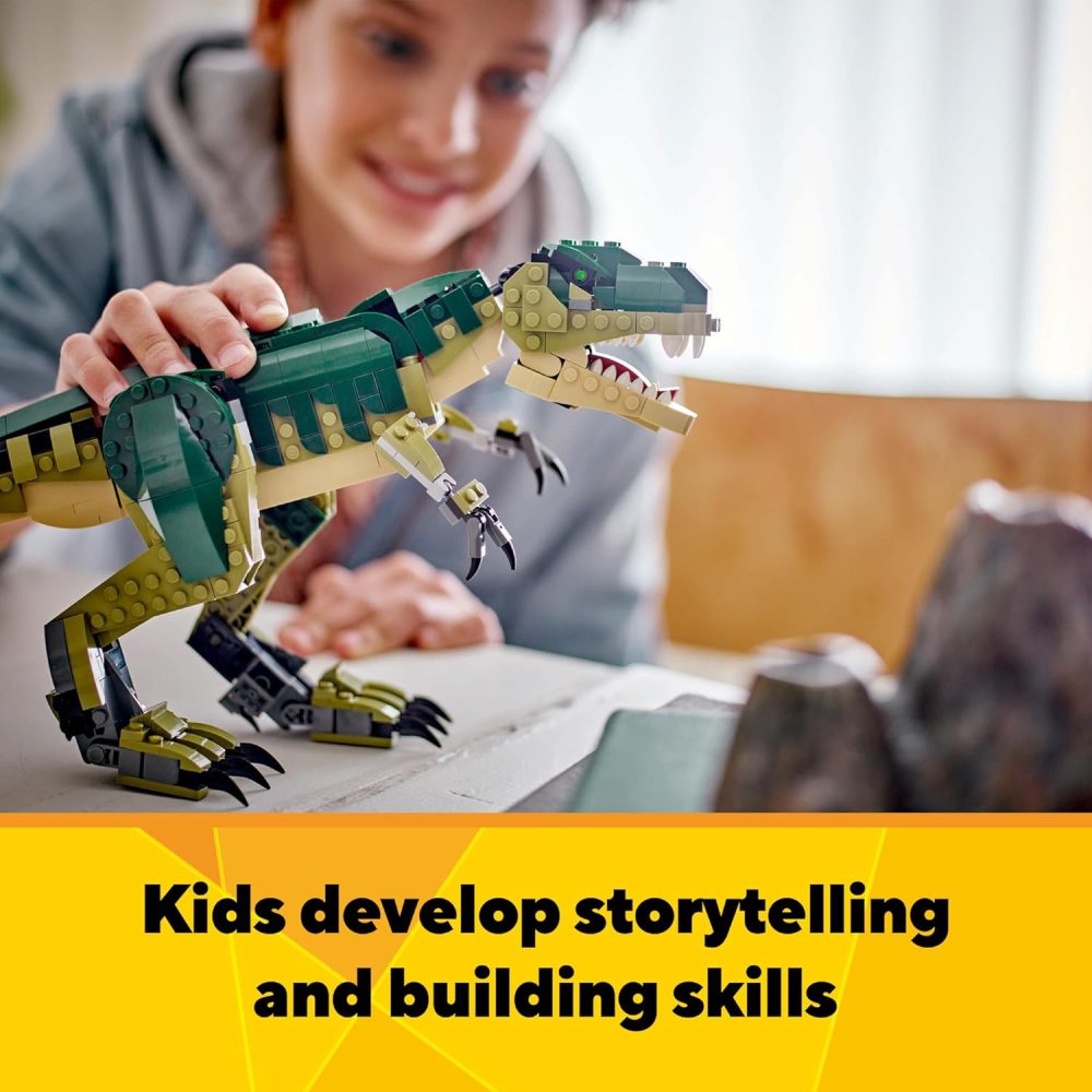 LEGO Creator 3in1 T-Rex Dinosaur – Build T-Rex, Triceratops & Pterodactyl - Image 5