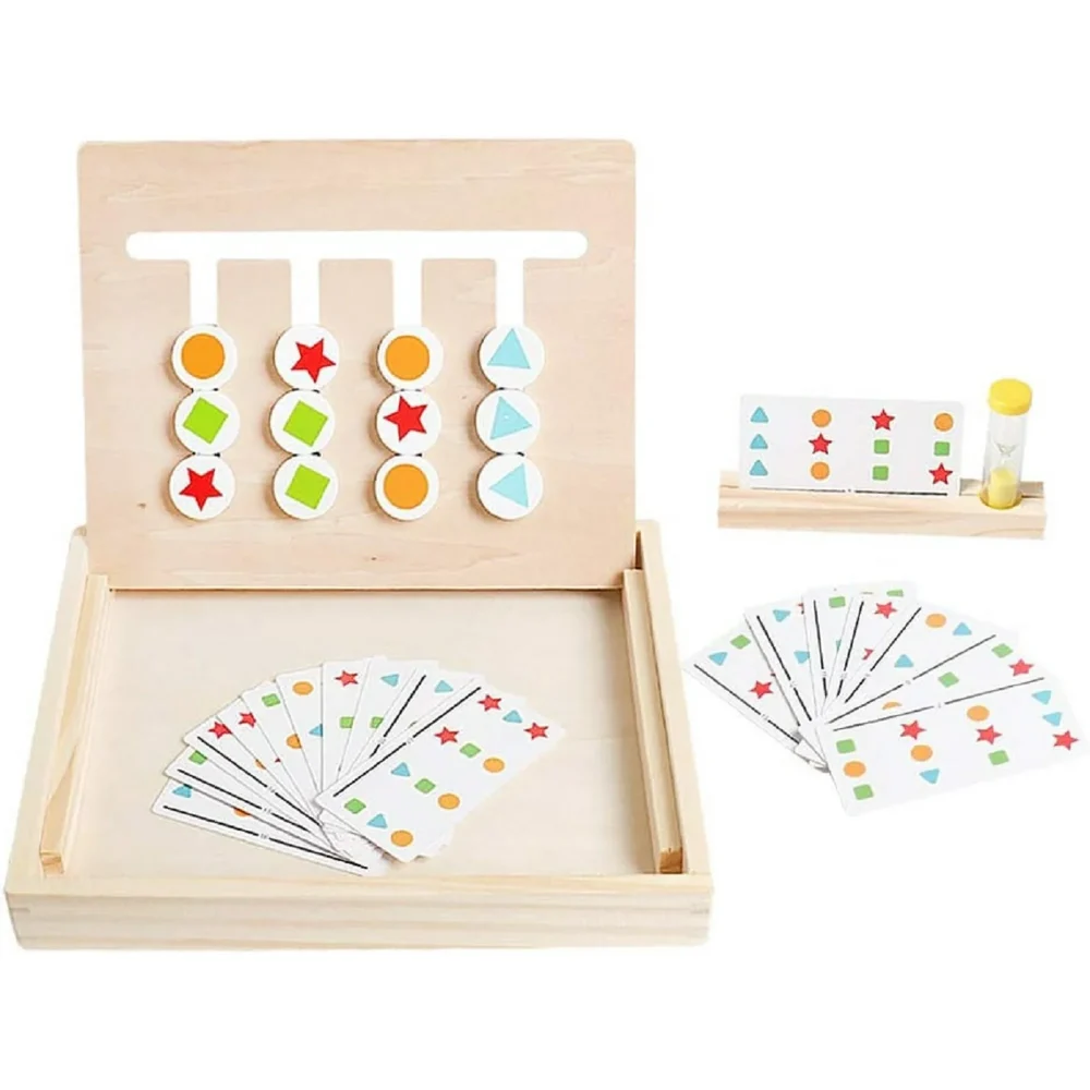 Montessori Preschool Learning Toys Logic Game Slide Puzzle Board - Image 3