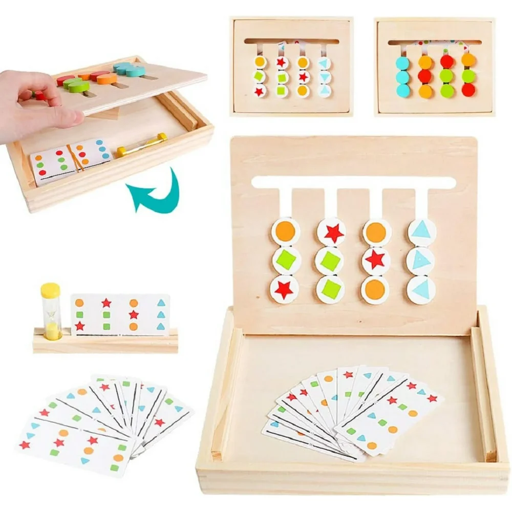 Montessori Preschool Learning Toys Logic Game Slide Puzzle Board - Image 4