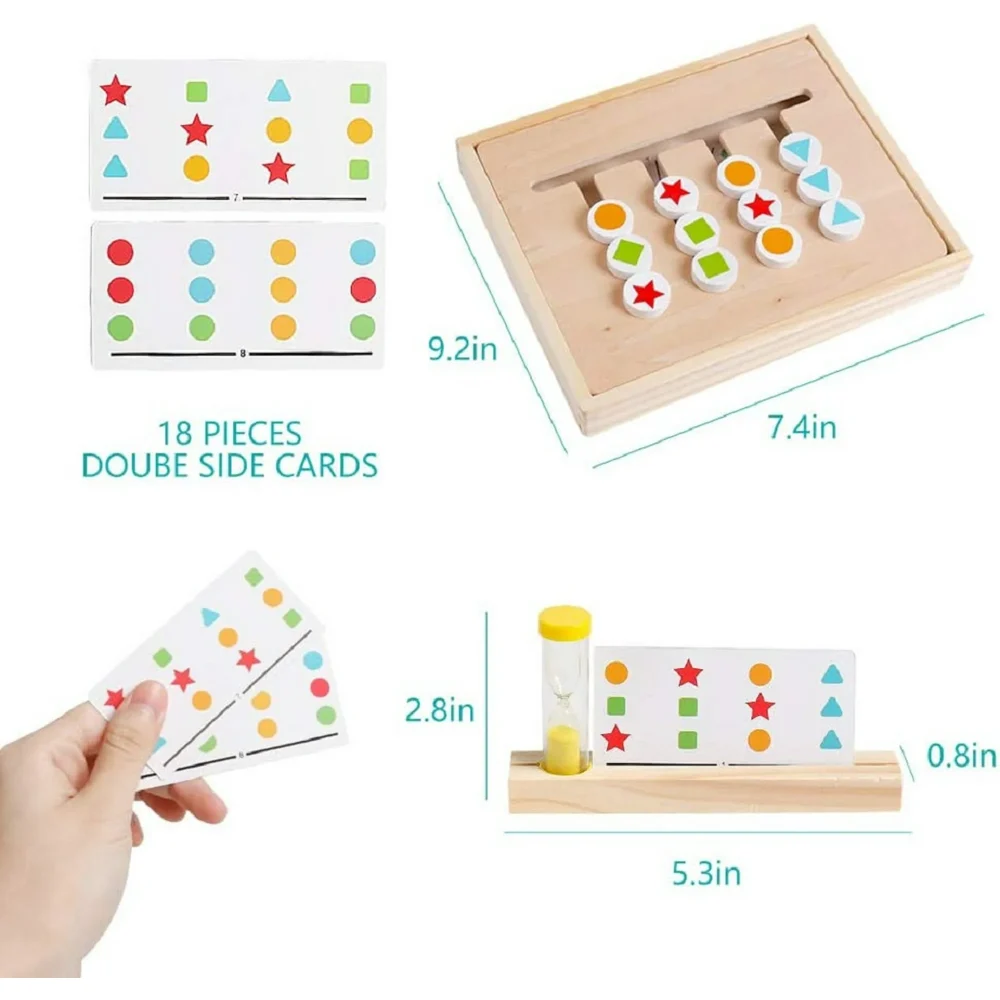 Montessori Preschool Learning Toys Logic Game Slide Puzzle Board - Image 2